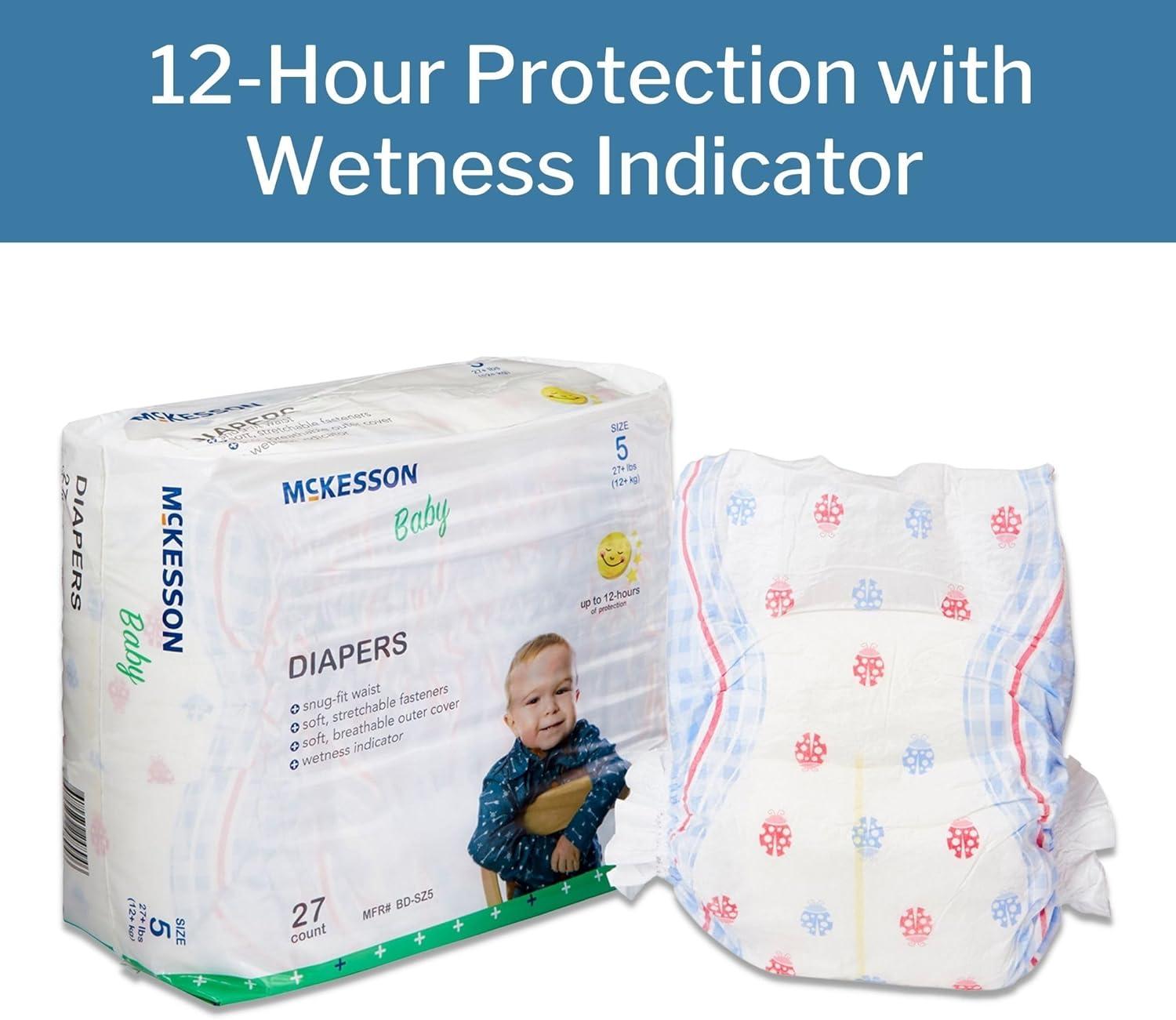 image:imageMcKesson Baby Diapers Size 5 Over 27 lbs 27 Count 1 Pack