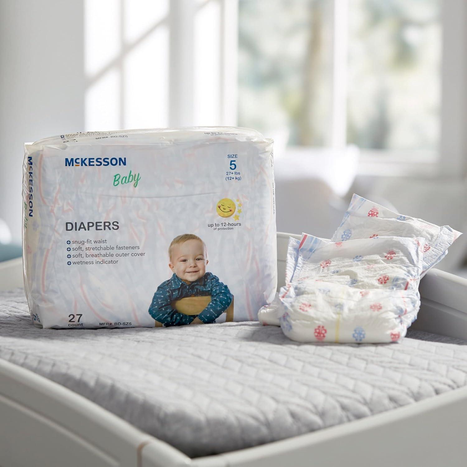 image:imageMcKesson Baby Diapers Size 5 Over 27 lbs 27 Count 1 Pack