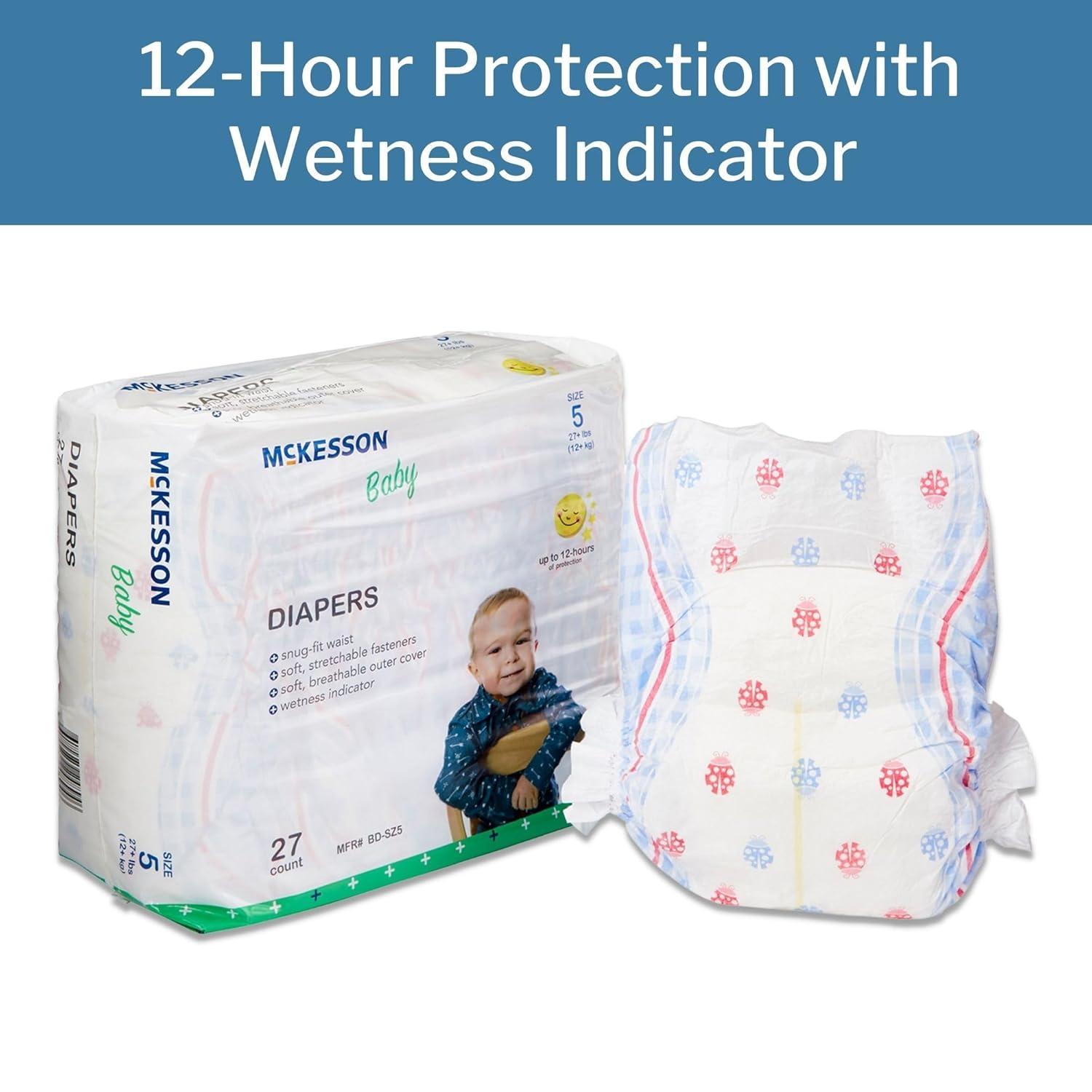 image:imageMcKesson Baby Diapers Size 5 Over 27 lbs 27 Count 4 Packs 108 Total
