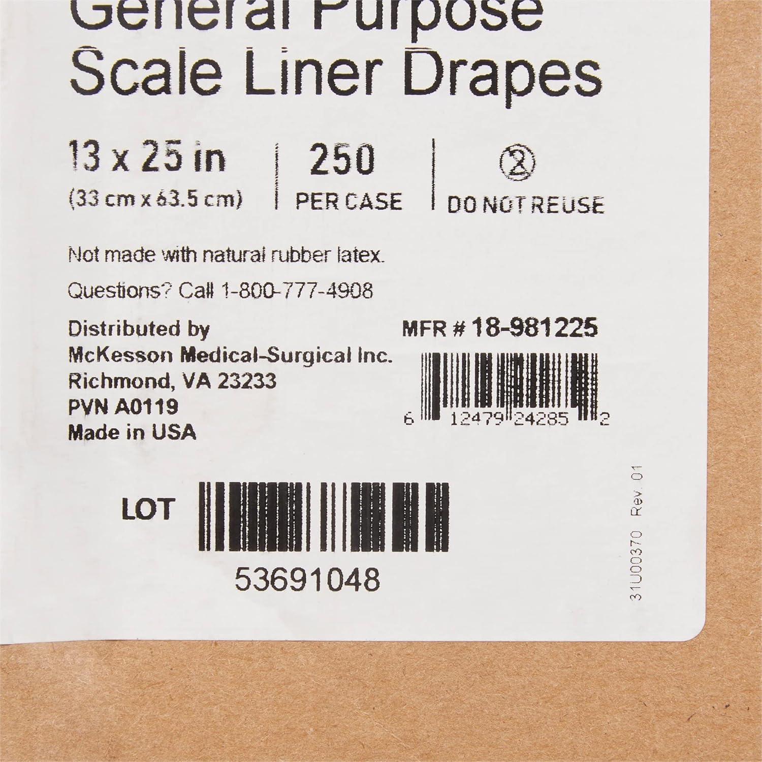 image:imageMcKesson Baby Scale Liner Drape 2Ply Tissue 25 in x 13 in 250 Count 1 Pack