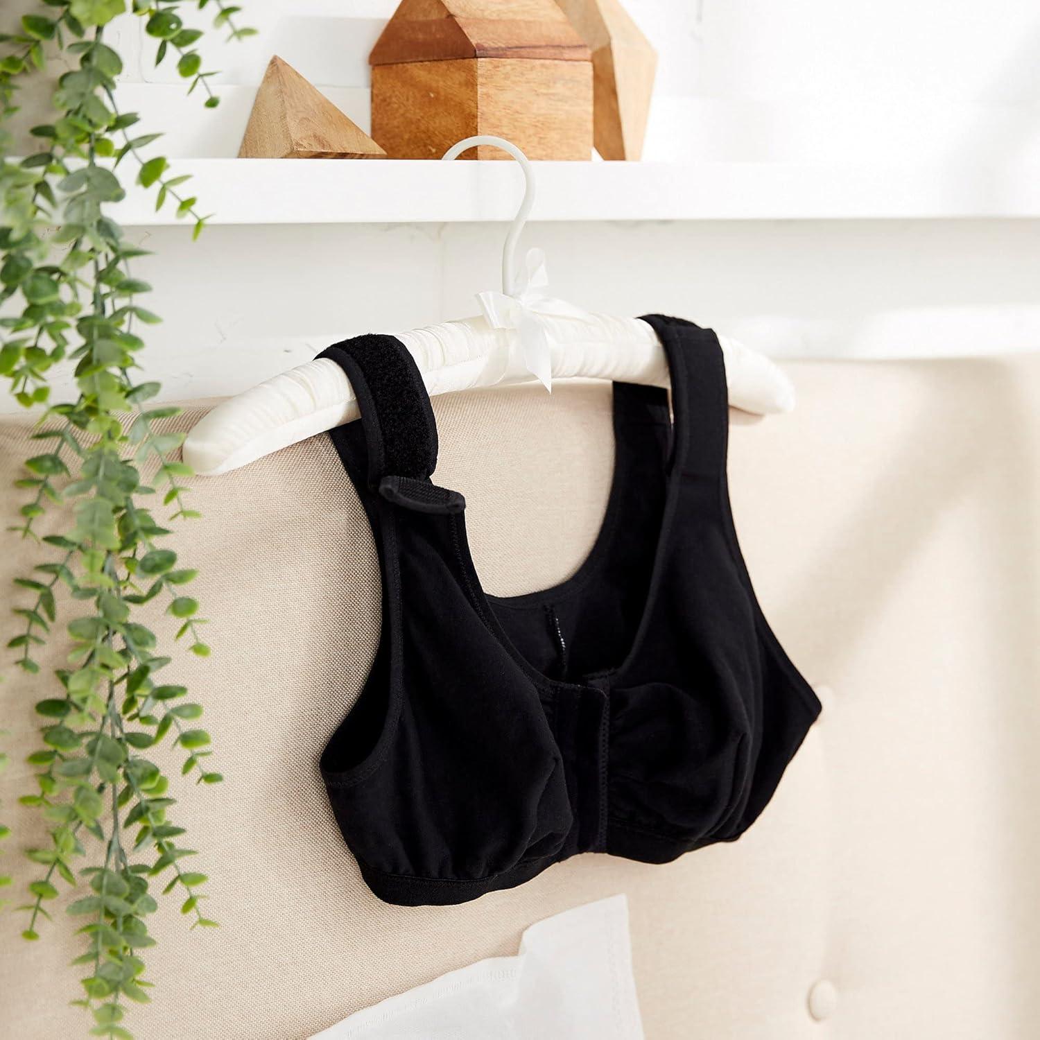 image:imageMcKesson Black CottonSpandex SurgiBra PostSurgical Bra for FullCoverage Breast Support with Light Compression 40inch B C D Cups 1 Count