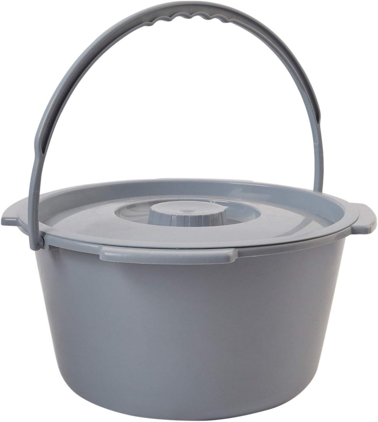 image:imageMcKesson Commode Replacement Bucket with Handle and Lid 75 qt 12 Count12 Count Pack of 1