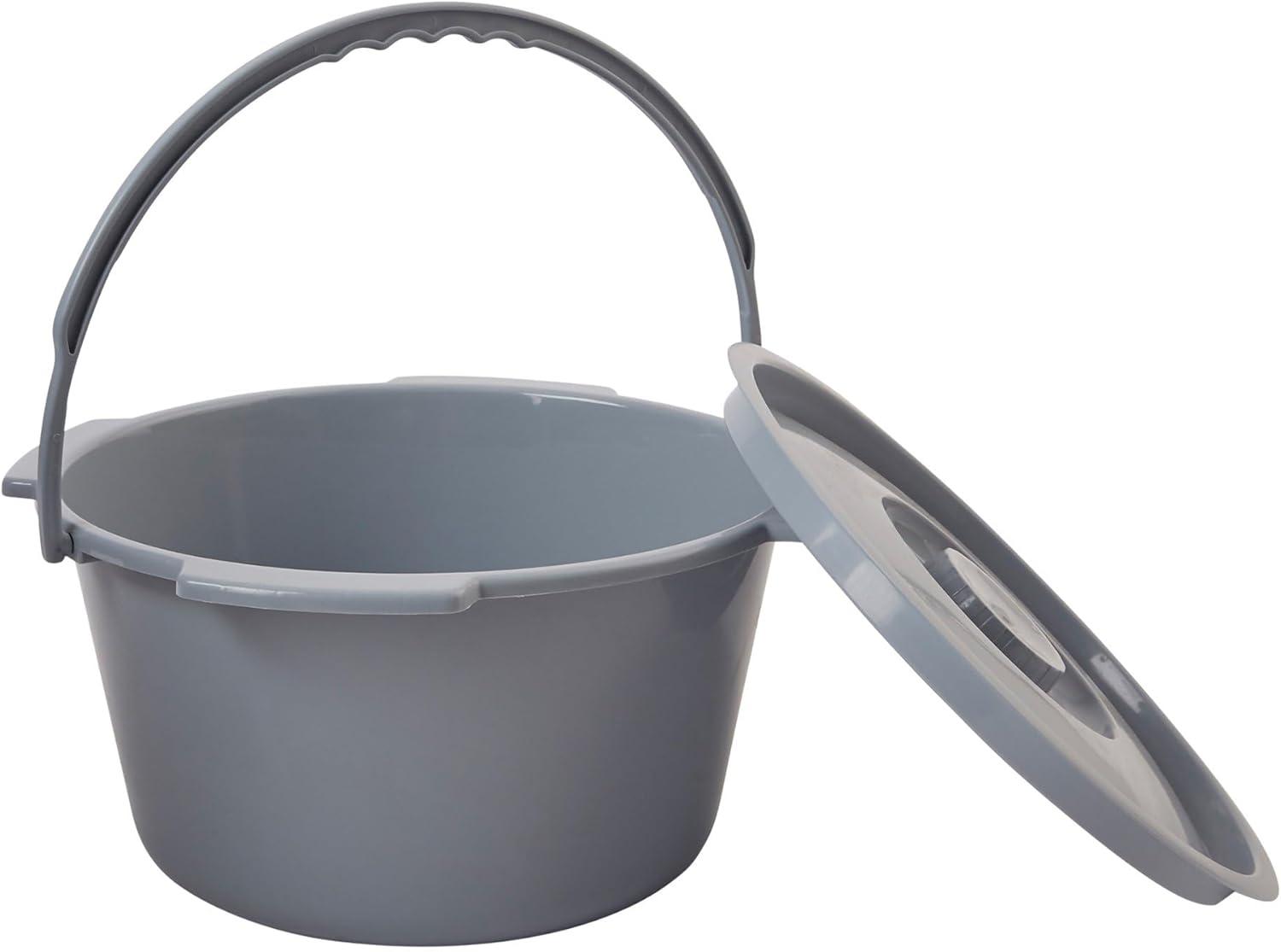 image:imageMcKesson Commode Replacement Bucket with Handle and Lid 75 qt 12 Count12 Count Pack of 1