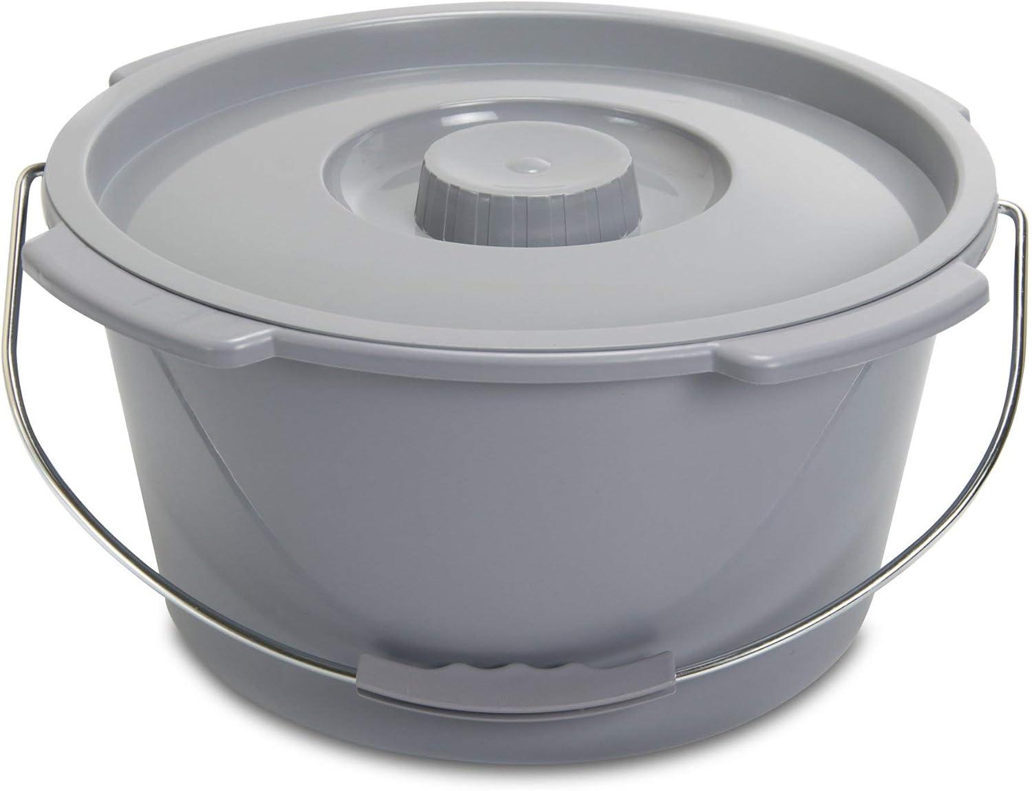 image:imageMcKesson Commode Replacement Bucket with Handle and Lid 75 qt 12 Count12 Count Pack of 1