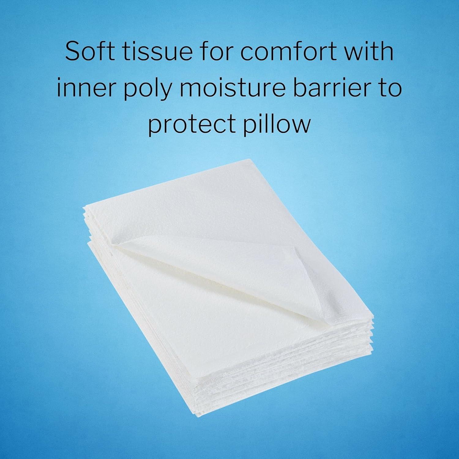 image:imageMcKesson Disposable Pillow Case Covers 400 Count Bulk Pillowcase SingleUse for Medical Hospital Travel Standard Size White 21 in x 30 in