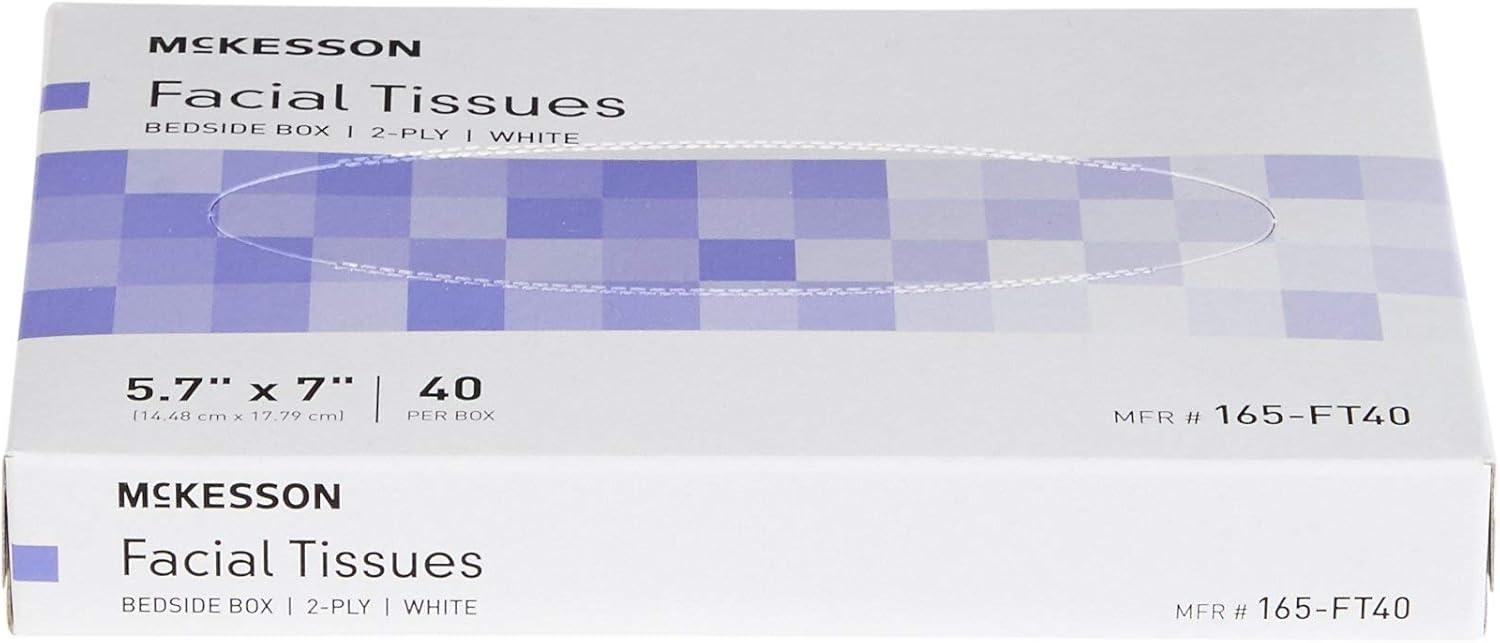 image:imageMcKesson Facial Tissue 2Ply White 57 in x 7 in 40 Tissues 1 Pack1 Count Pack of 40