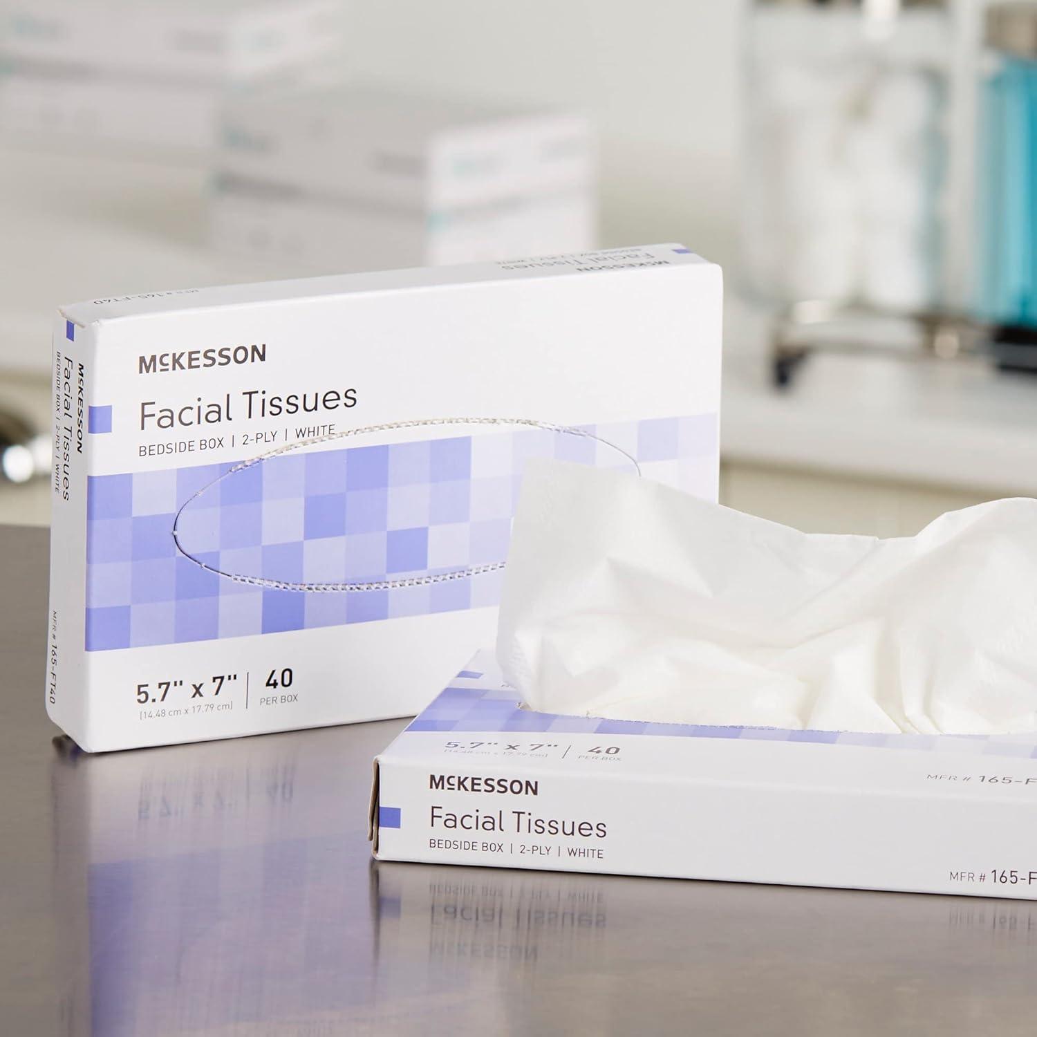 image:imageMcKesson Facial Tissue 2Ply White 57 in x 7 in 40 Tissues 1 Pack1 Count Pack of 40