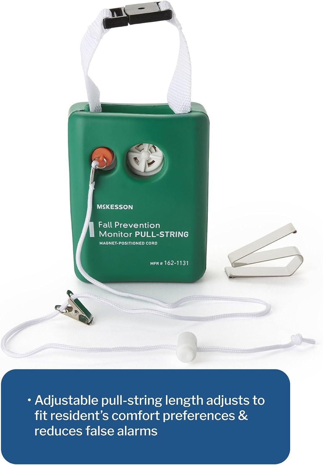 image:imageMcKesson Fall Prevention Monitor PullString Activation ImpactResistant Foam Cover Adjustable PullCord and Garment Clip Green 1 Count
