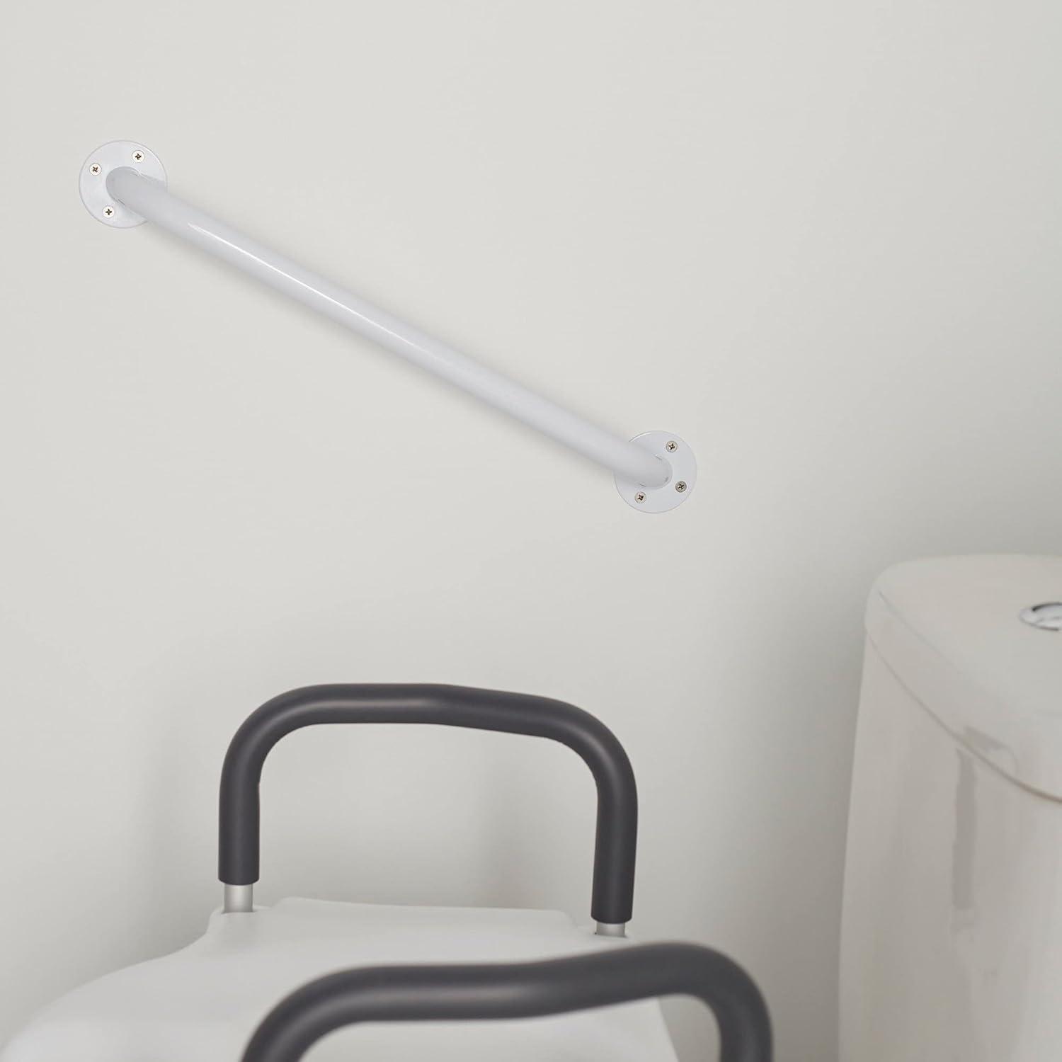 image:imageMcKesson Grab Bar Wall Mount Steel Bathroom Shower Aid White Power Coated 18 in 1 Count18 Inch Length 3 ct
