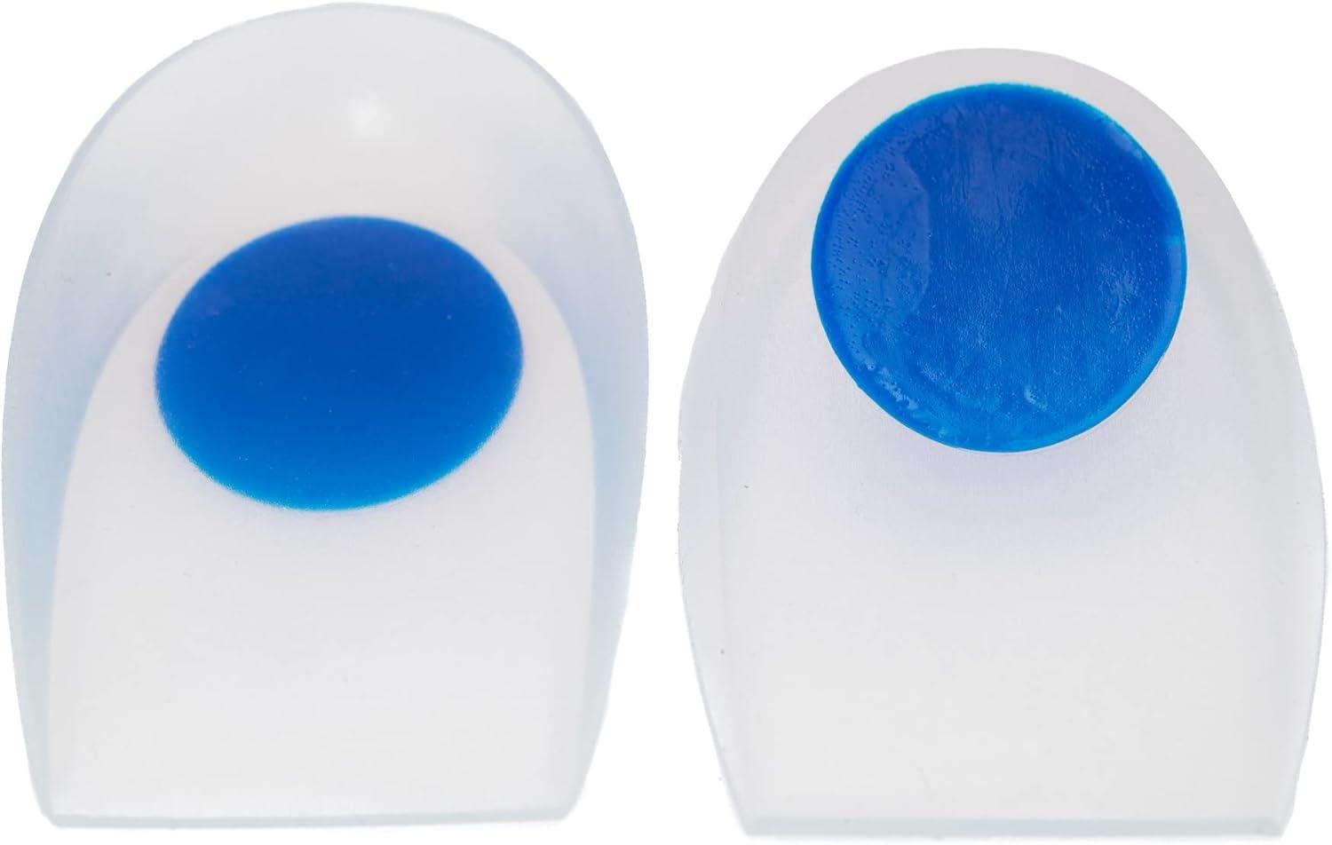 image:imageMcKesson Heel Cups Silicone Gel UShaped Supportive Blue and Transparent LargeXL 1 Count