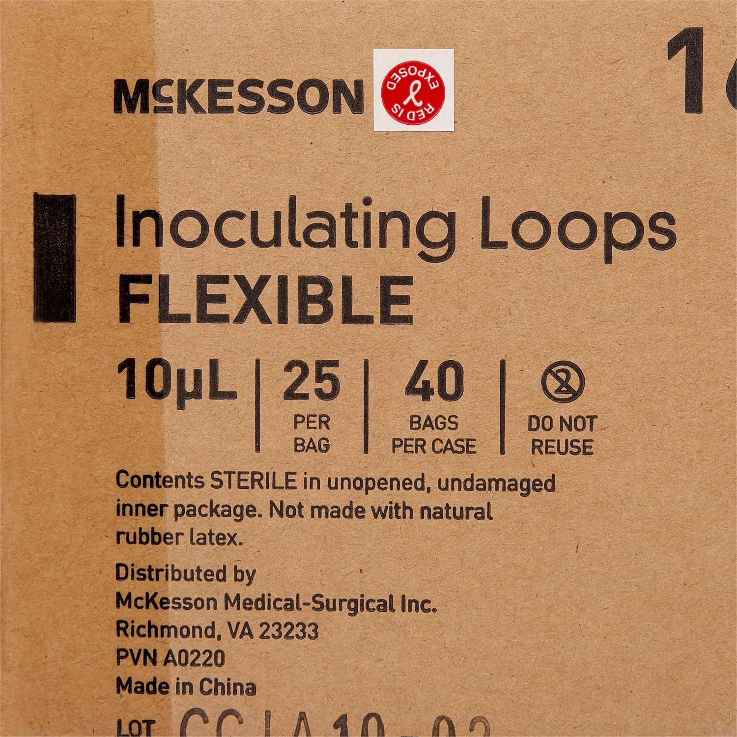 image:imageMcKesson Inoculating Loop for Streaking Cultures Flexible Sterilized Disposable 20 cm 10 L Light Blue 1000 Count