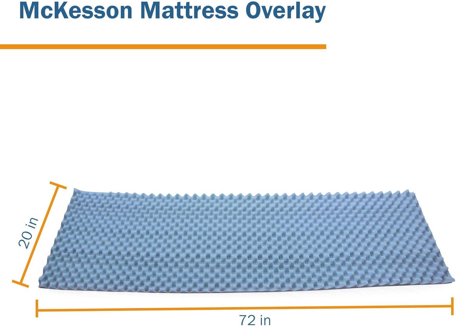 image:imageMcKesson Mattress Overlay Convoluted Foam Decubitus Care Pad Mattress Topper for Ulcers Pressure Sores Bedsores Blue 72 in x 20 in x 2 in 12 Count