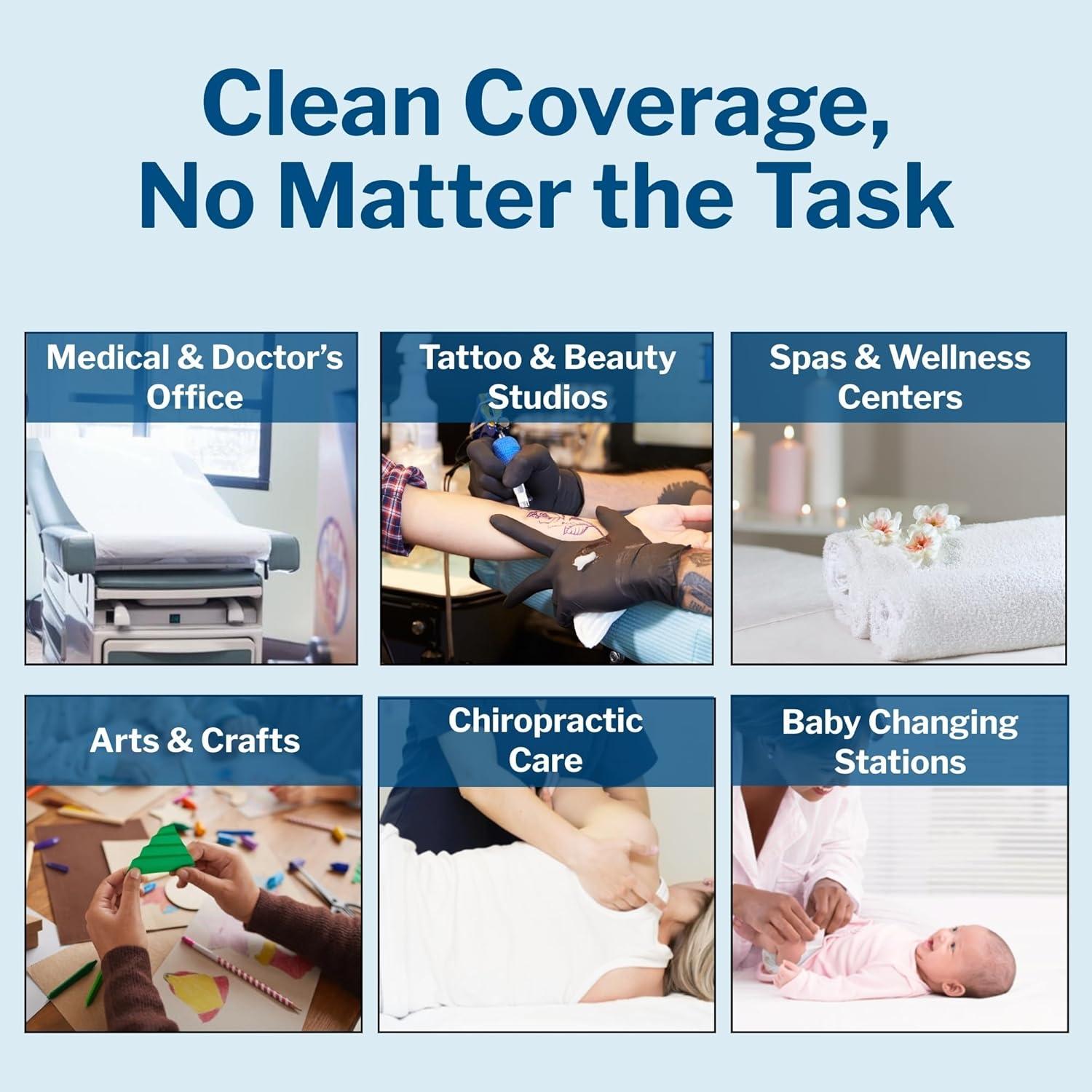 image:imageMcKesson Medical Exam Table Paper Rolls 12 Rolls 18 in x 225 ft White Standard Smooth Disposable Bed Cover for Doctor Spa Diaper Changing Waxing Nursing Chiropractor Patternmaking Tracing18 in x 225 ft Crepe