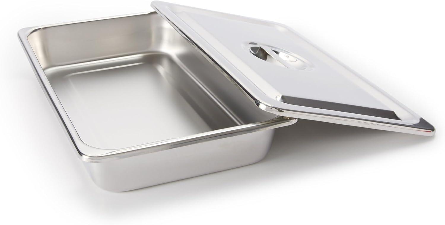 image:imageMcKesson Medical Instrument Metal Tray Stainless Steel Lid Recessed Grip NonSterile Autoclavable SurgicalGrade Steel 12 18 in x 7 58 in x 2 18 in 1 Count