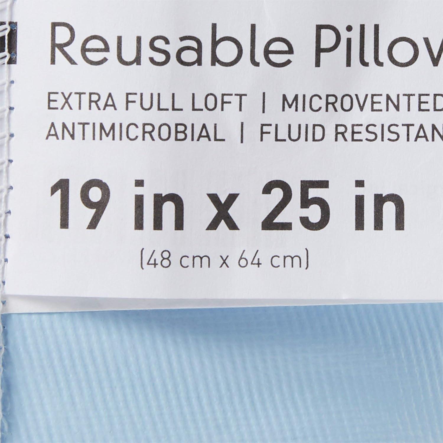 image:imageMcKesson Medical Pillow 1 Count Reusable Hospital Bed Pillows Vinyl Cover Fluid Moisture and StainResistant Blue 19 in x 25 in