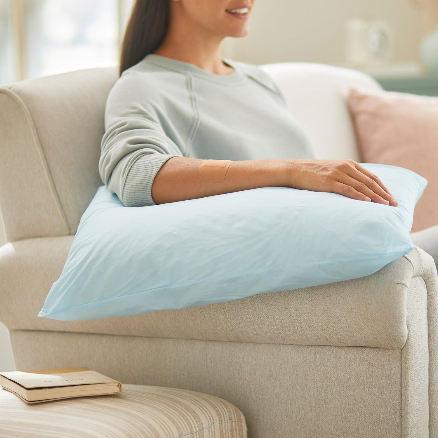 image:imageMcKesson Medical Pillow 12 Count Limited Reusable Hospital Bed Pillows Fluid Moisture and StainResistant Blue 20 in x 26 in20 x 26 Inches 12 Count