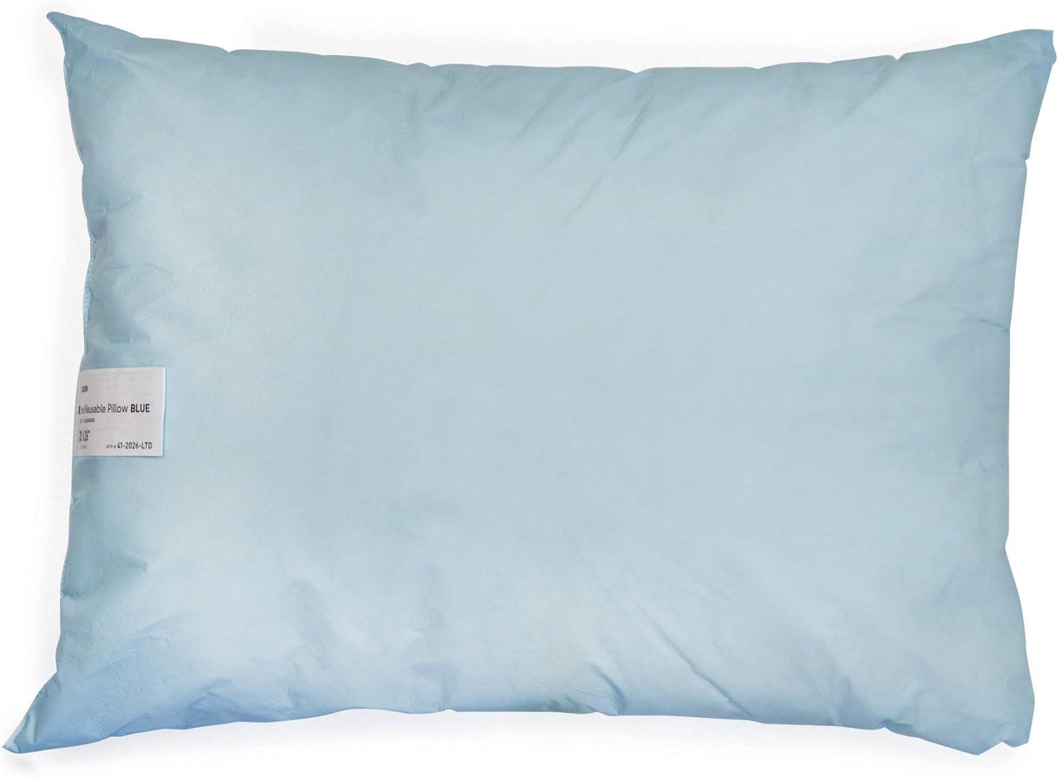 image:imageMcKesson Medical Pillow 12 Count Limited Reusable Hospital Bed Pillows Fluid Moisture and StainResistant Blue 20 in x 26 in20 x 26 Inches 12 Count