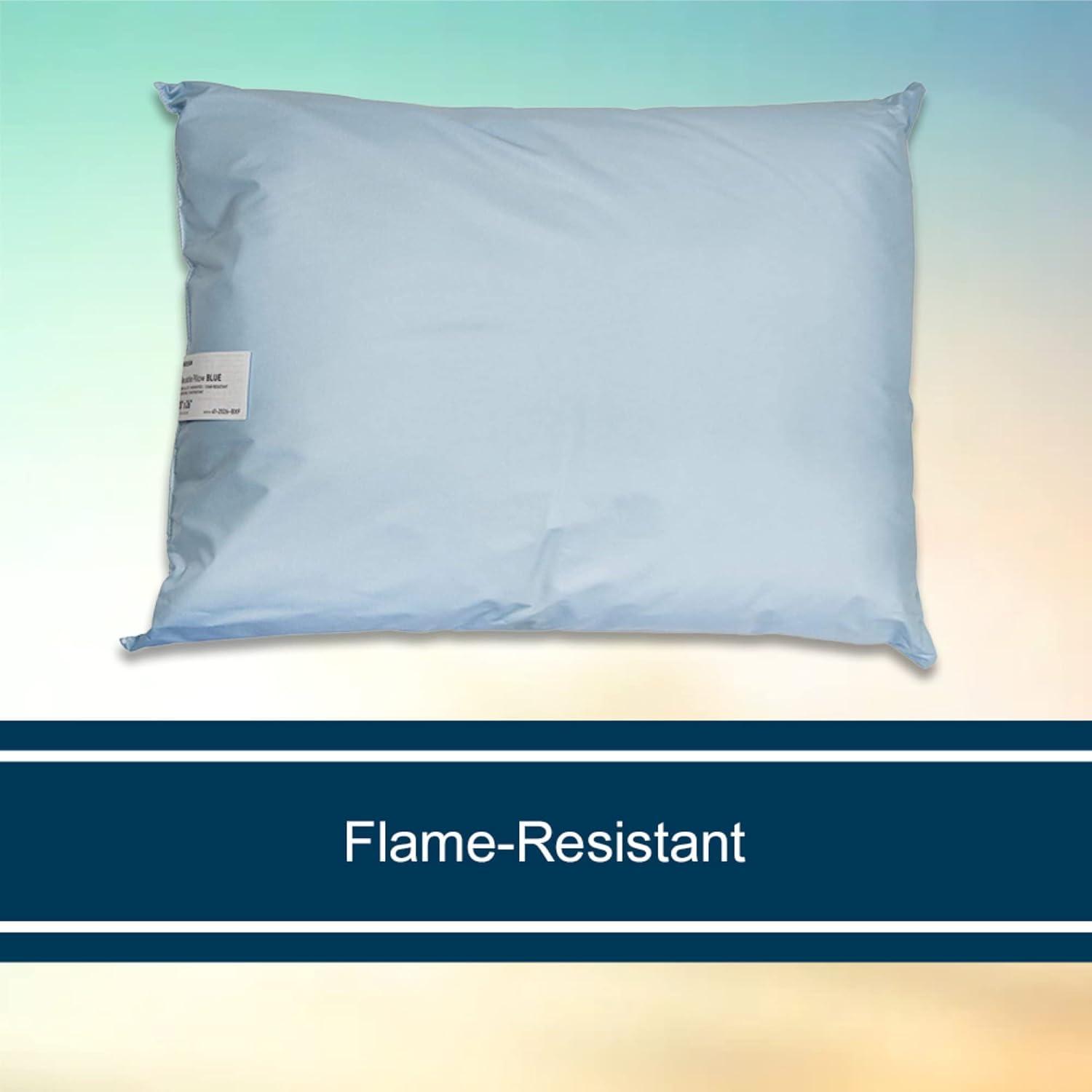 image:imageMcKesson Medical Pillow 12 Count Reusable Hospital Bed Pillows Vinyl Cover Fluid Moisture and StainResistant Blue 20 in x 26 in20 X 26 Inch 12 ct