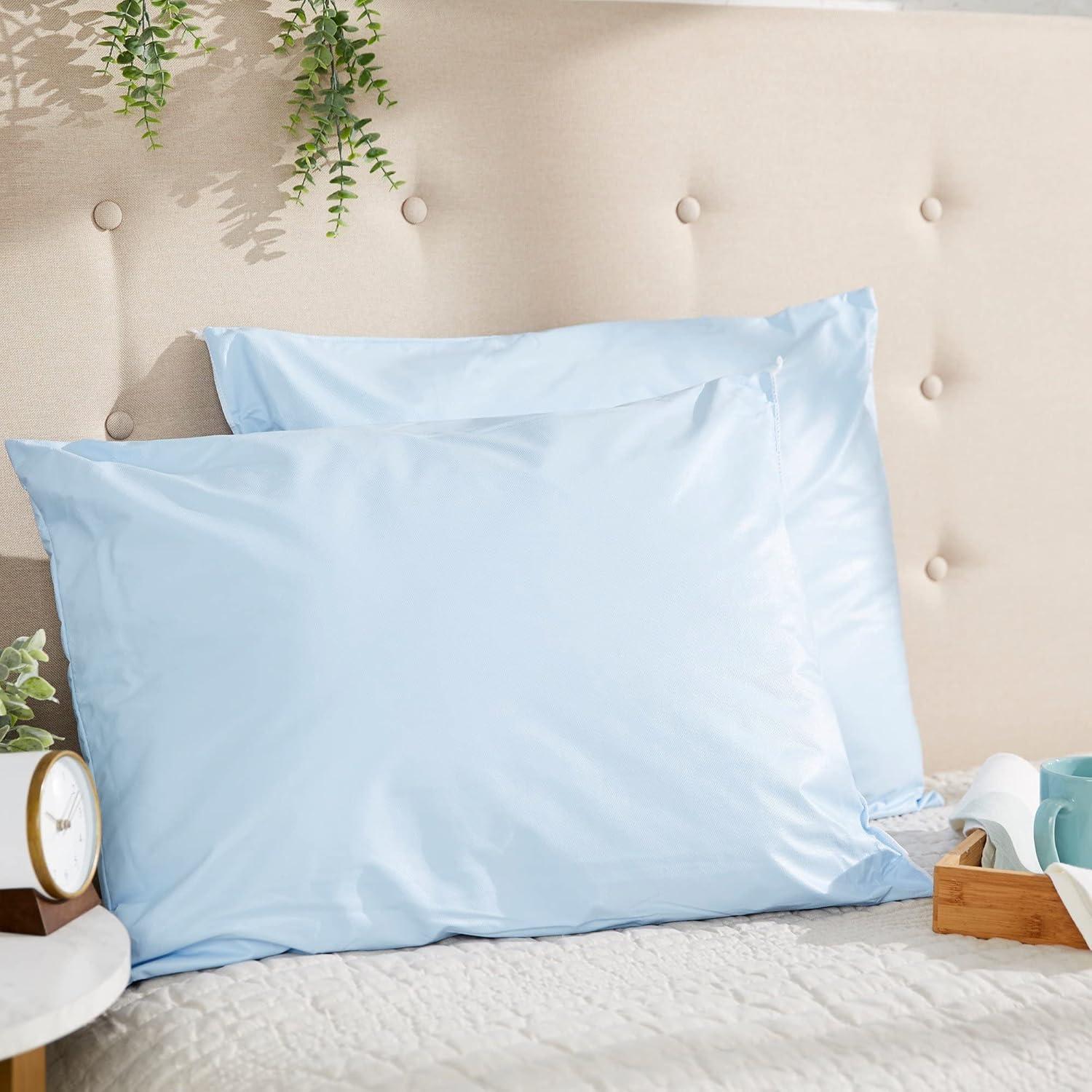 image:imageMcKesson Medical Pillow 12 Count Reusable Hospital Bed Pillows Vinyl Cover Fluid Moisture and StainResistant Blue 20 in x 26 in20 X 26 Inch 12 ct