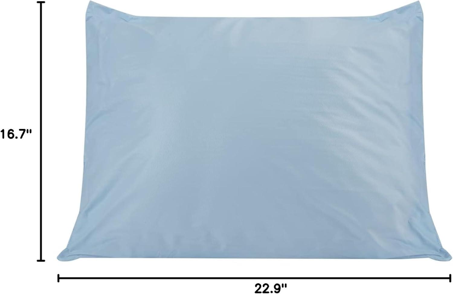 image:imageMcKesson Medical Pillow 12 Count Reusable Hospital Bed Pillows Vinyl Cover Fluid Moisture and StainResistant Blue 20 in x 26 in20 X 26 Inch 12 ct
