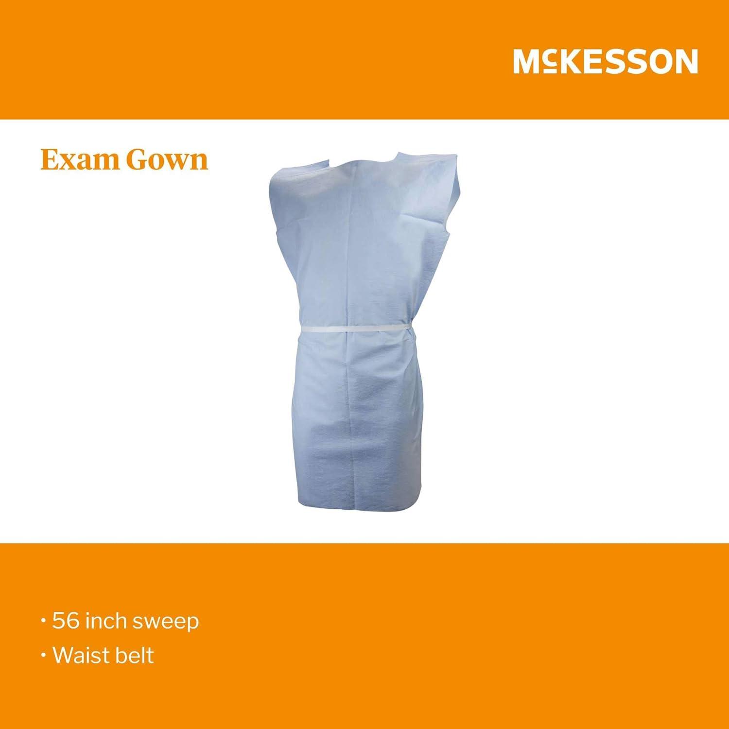 image:imageMcKesson Pediatric Exam Gown Disposable Blue Short Sleeve with Waist Belt Kids Design 21 x 36 Inches Unisex50