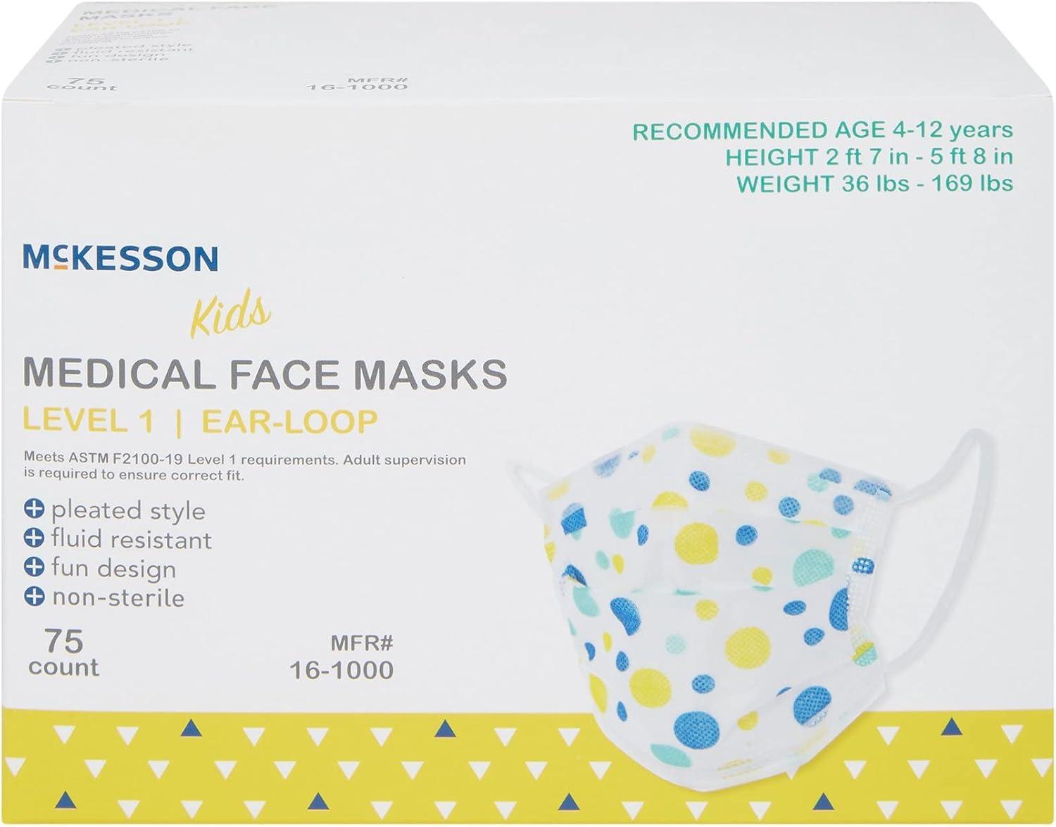 image:imageMcKesson Pediatric Procedure Mask Child Size Pleated 16100075