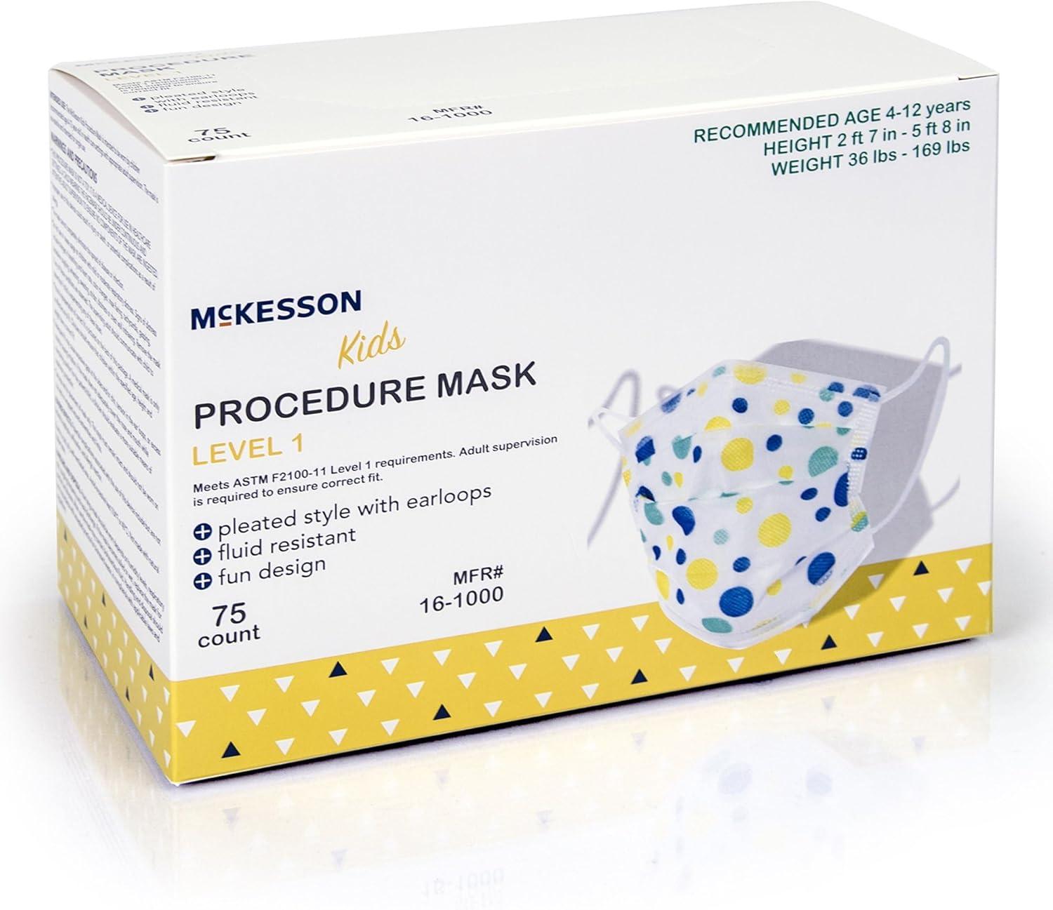 image:imageMcKesson Pediatric Procedure Mask Child Size Pleated 16100075