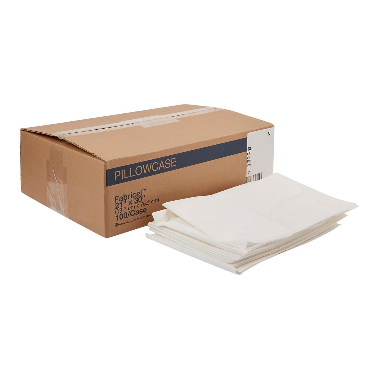 image:imageMcKesson Pillowcases Disposable White Fabricel Material Standard Size 21 in x 30 in 100 Count
