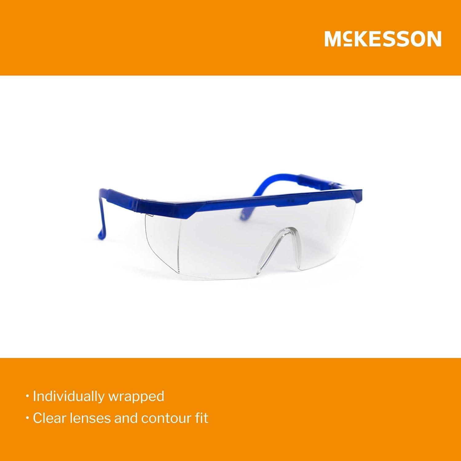 image:imageMcKesson Safety Glasses with Shields and OverEar Protection One Size 25 Count 1 Pack