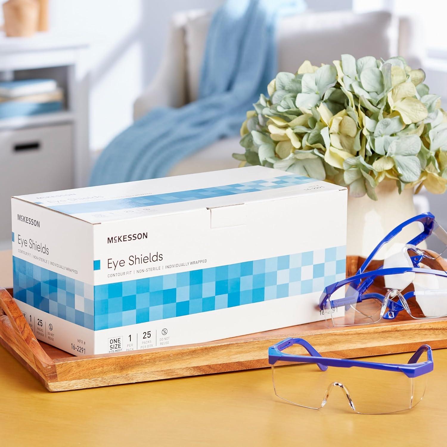 image:imageMcKesson Safety Glasses with Shields and OverEar Protection One Size 25 Count 1 Pack