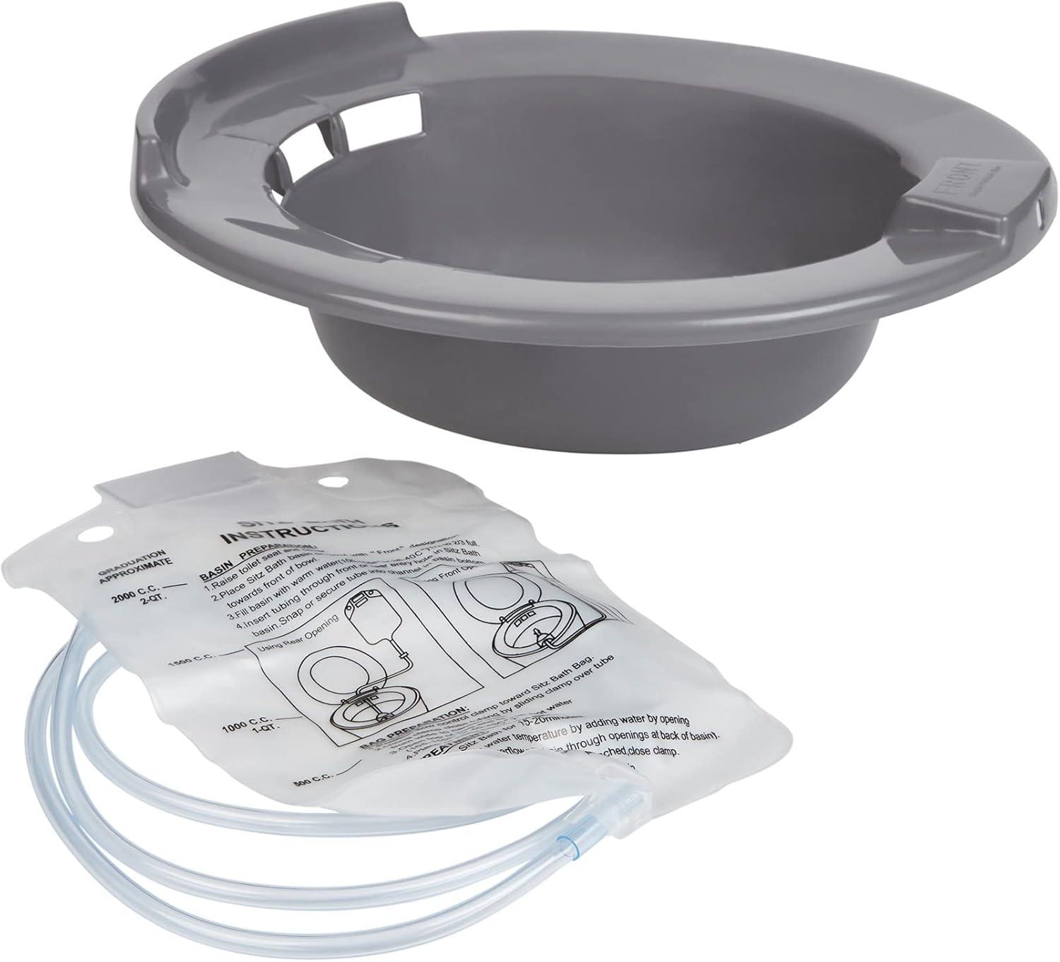 image:imageMcKesson Sitz Bath with 2000 mL Bag Plastic Graphite 500 mL Increments up to 2000 mL 10 Count
