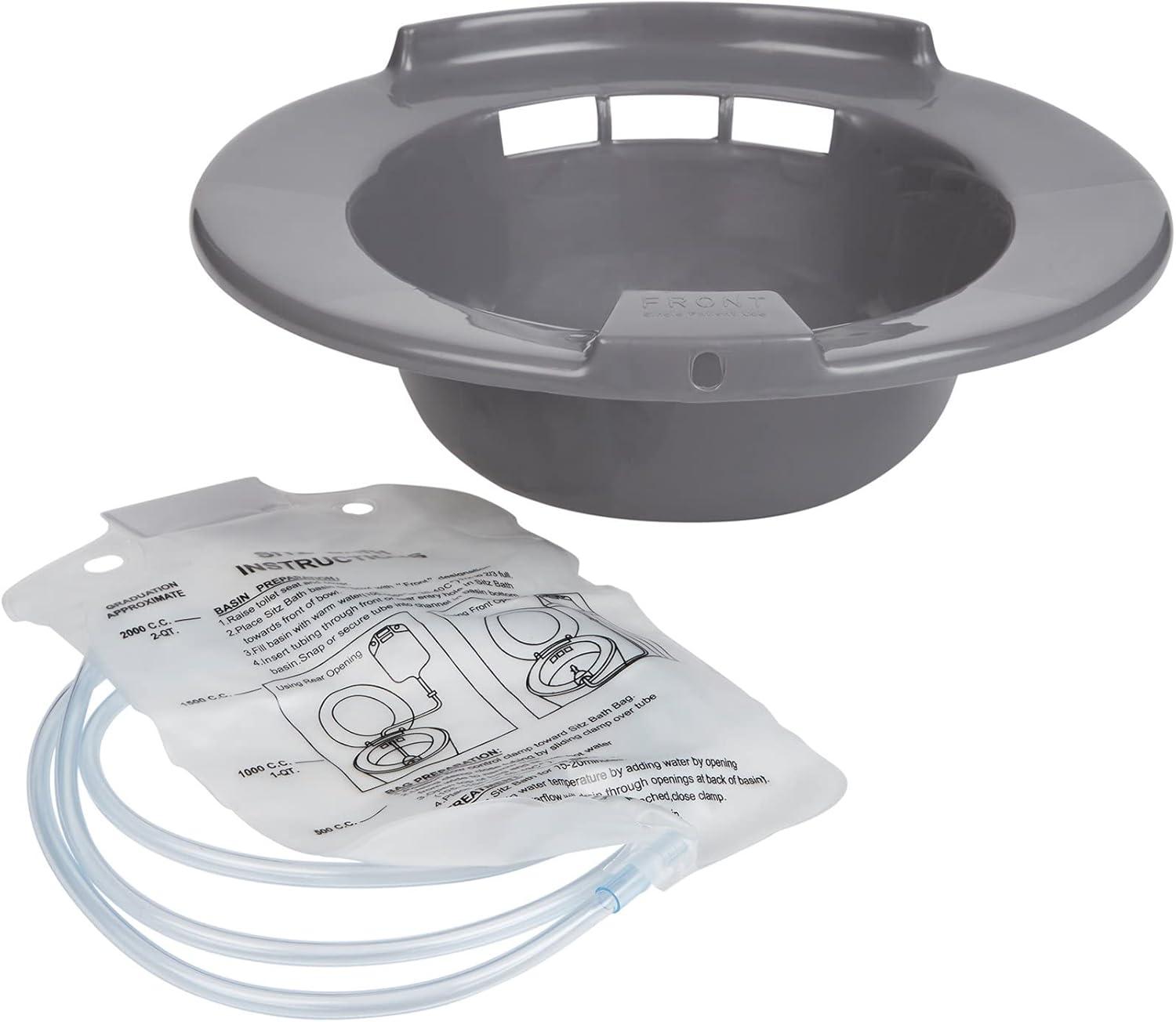 image:imageMcKesson Sitz Bath with 2000 mL Bag Plastic Graphite 500 mL Increments up to 2000 mL 10 Count