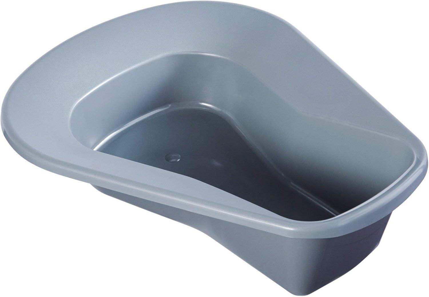 image:imageMcKesson Stackable Bedpans Plastic Graphite 2 qt 250 lbs Weight Capacity 50 Count
