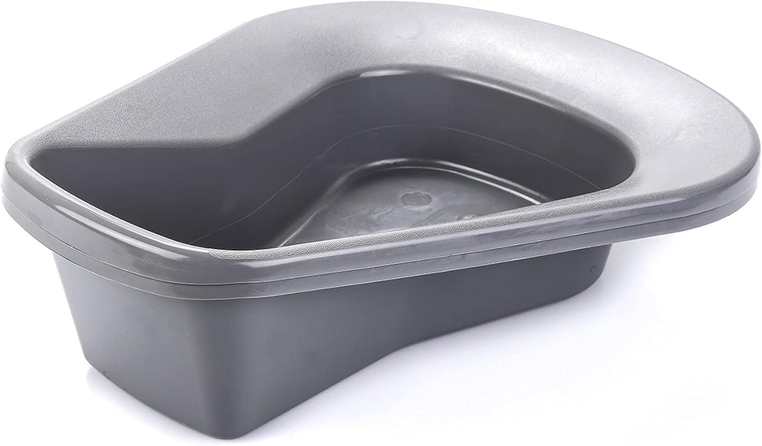 image:imageMcKesson Stackable Bedpans Plastic Graphite 2 qt 250 lbs Weight Capacity 50 Count