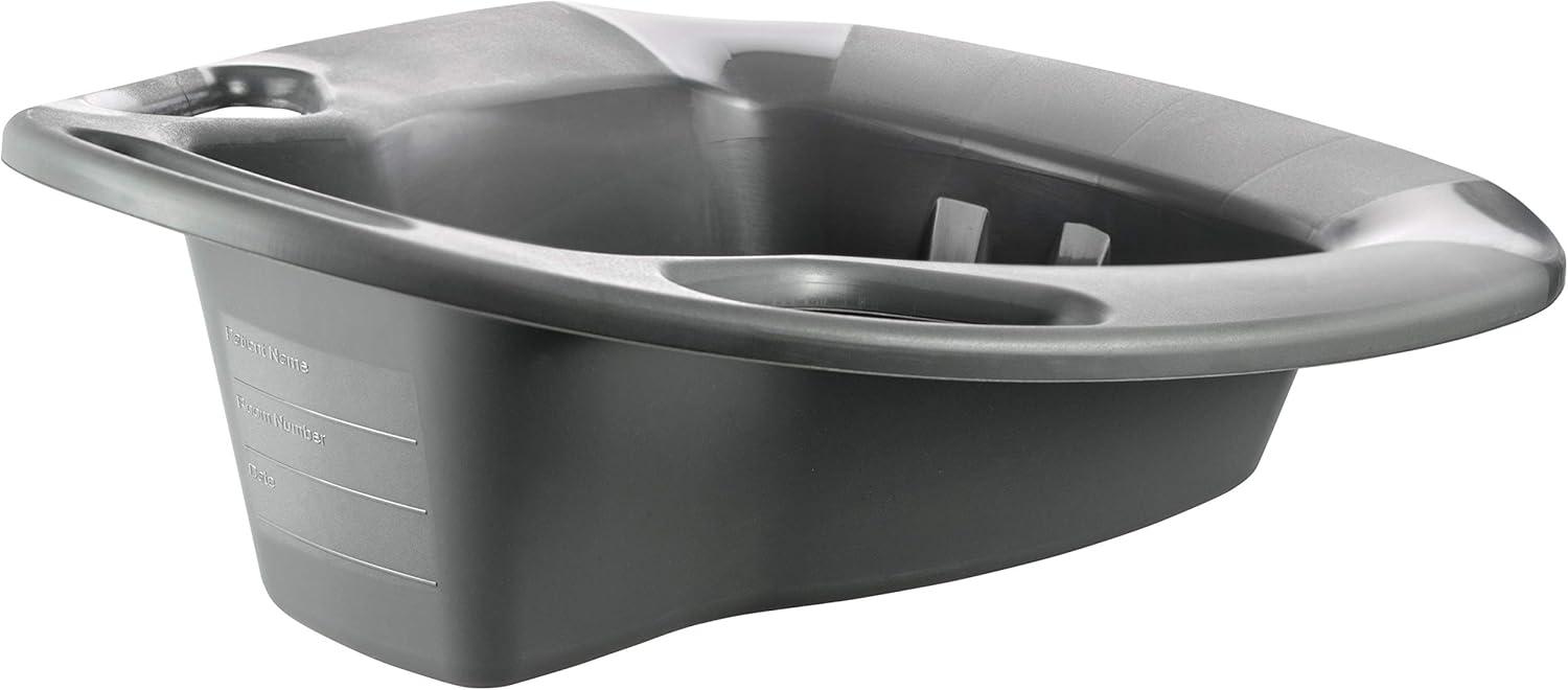 image:imageMcKesson Stackable Bedpans Plastic Graphite 2 qt 250 lbs Weight Capacity 50 Count