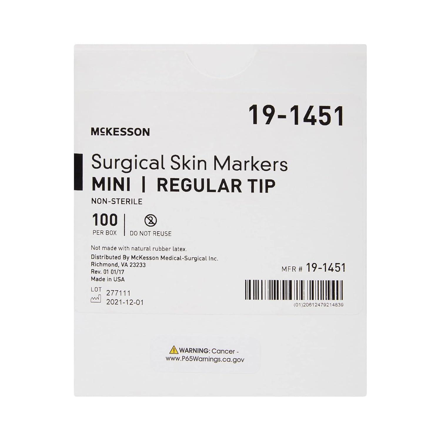 image:imageMcKesson Surgical Skin Marker Pack of 100 Medical or Tattoo Stencil Pen Violet Ink Mini Size