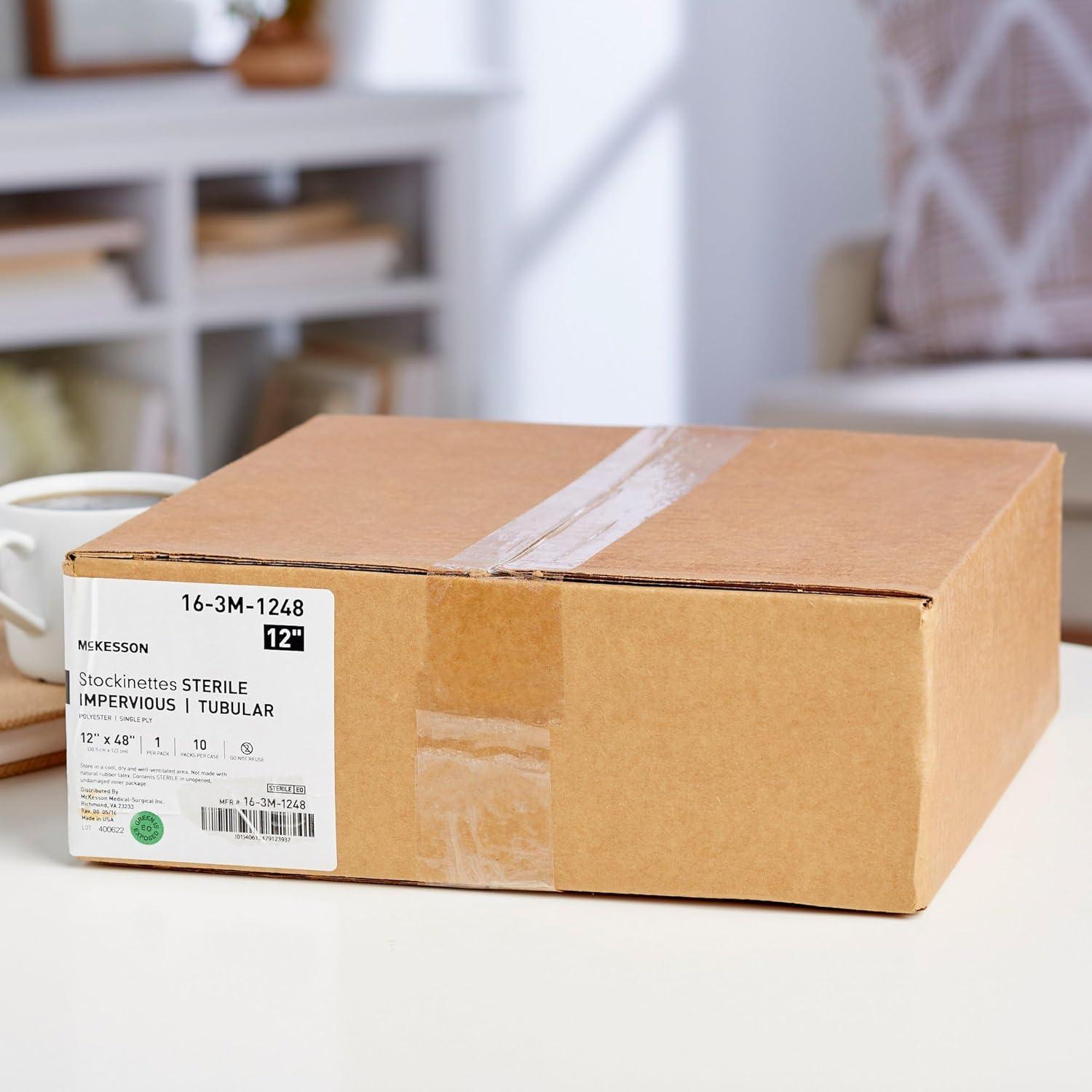 image:imageMcKesson Surgical Stockinette Sterile Knit Liner with Impervious Tube PreCut NonAdhesive Tubular Drape Stockinette 48 in x 12 in 10 Count