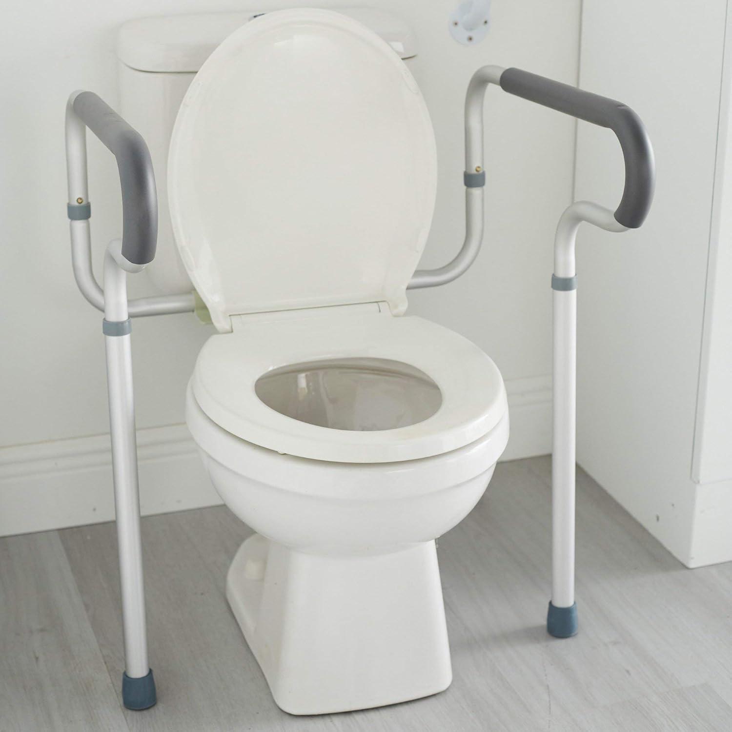 image:imageMcKesson Toilet Safety Frame and Rail Aluminum Adjustable 300 lbs Weight Capacity 1 Count