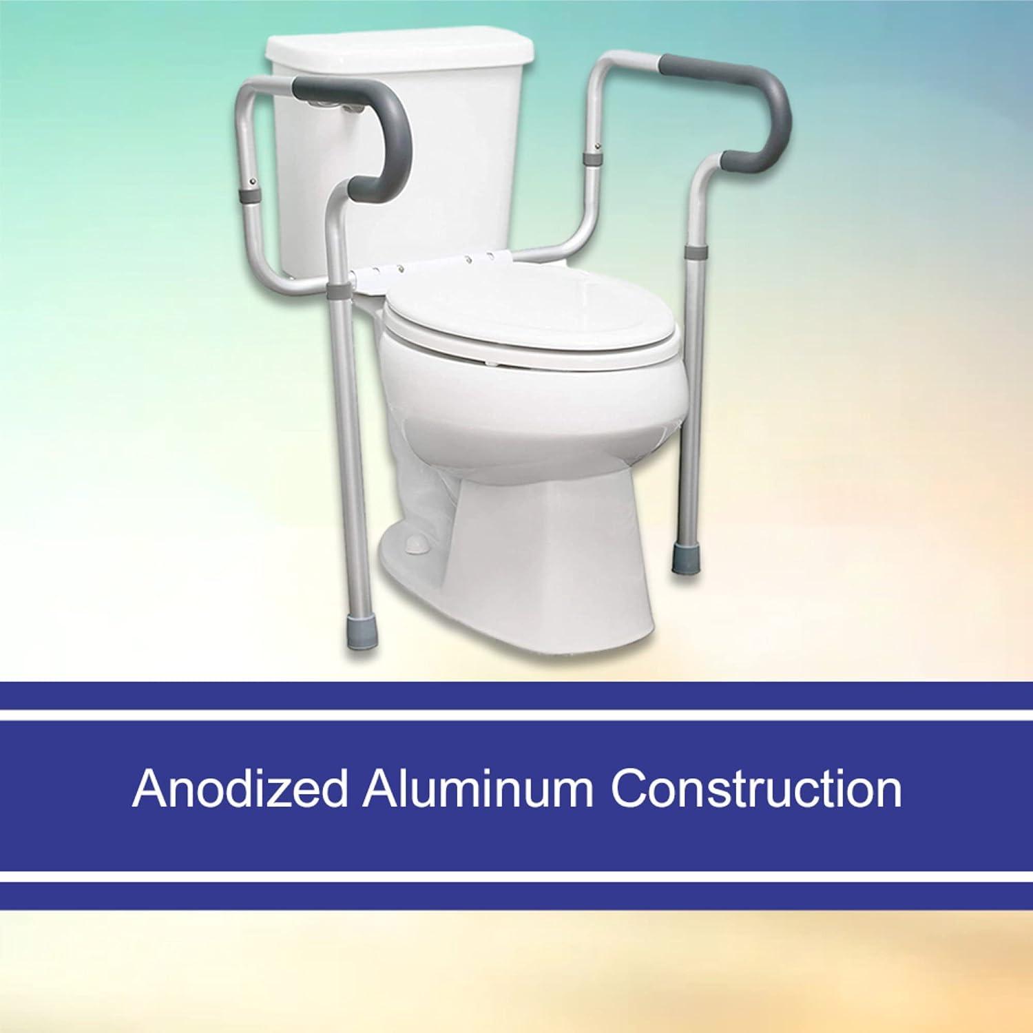 image:imageMcKesson Toilet Safety Frame and Rail Aluminum Adjustable 300 lbs Weight Capacity 4 Count