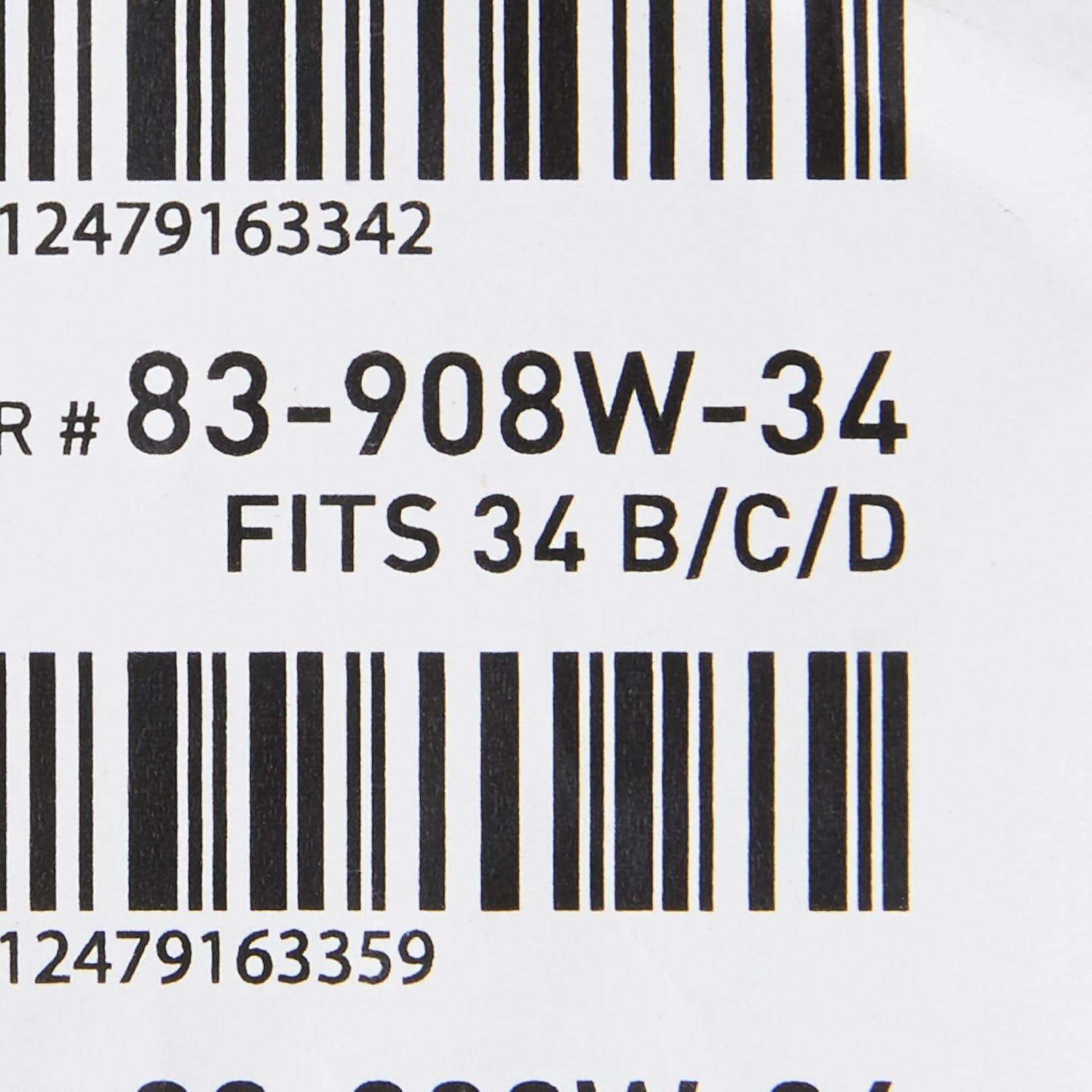 image:imageMcKesson White CottonSpandex SurgiBra PostSurgical Bra for FullCoverage Breast Support with Light Compression 34inch B C D Cups 1 Count