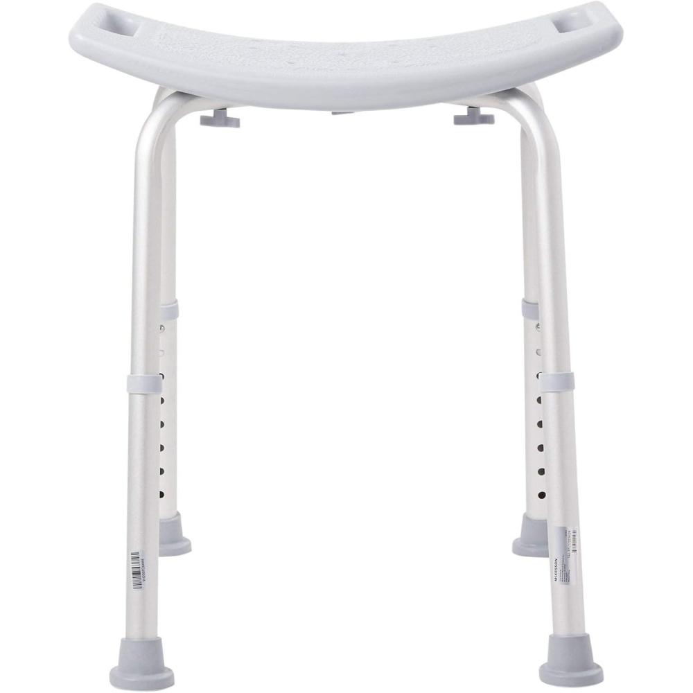 image:imageMcKesson Bath Bench Without Back Aluminum Frame Lightweight Adjustment 300 lb Weight Capacity 1 Count
