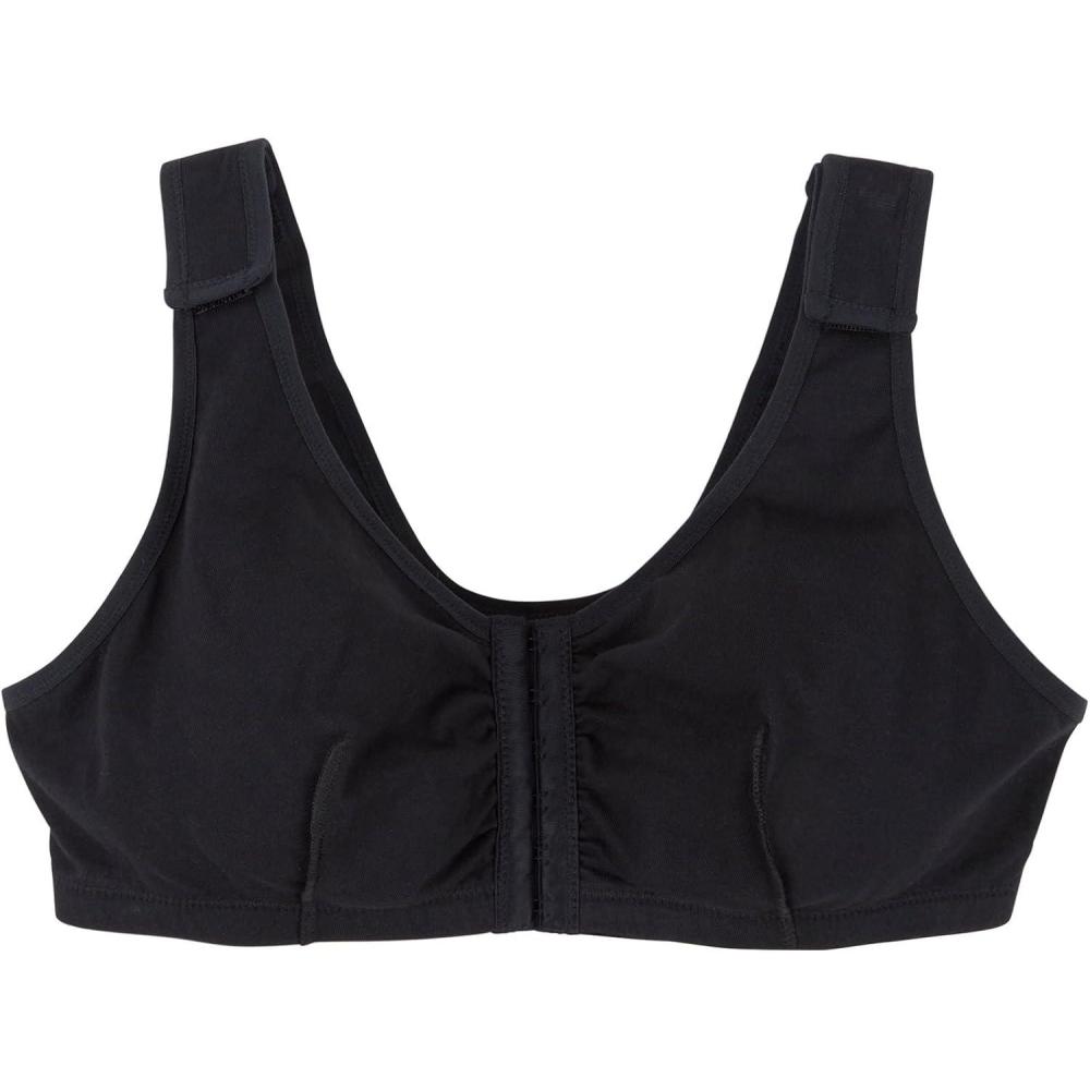 image:imageMcKesson Black CottonSpandex SurgiBra PostSurgical Bra for FullCoverage Breast Support with Light Compression 40inch B C D Cups 1 Count