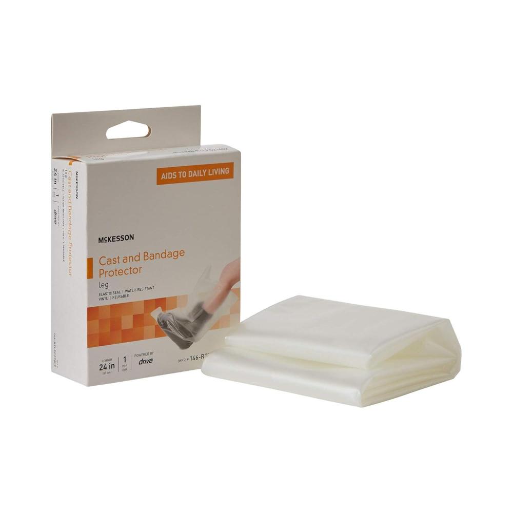 image:imageMcKesson Cast and Bandage Protector Leg Clear Reusable WaterResistant One Size Fits Most 1 Count