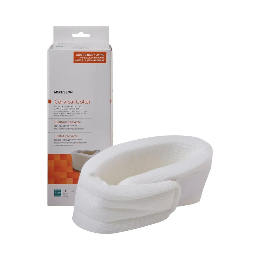 image:imageMcKesson Cervical Collar  Soft Density Polyfoam OnePiece for Adults  One Size Fits Most 19 in  22 in Neck Circumference 1 Count