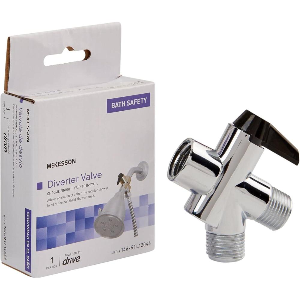 image:imageMcKesson Diverter Valve for Handheld Shower Head Chrome Plated Finish 12 in Threading 1 Count