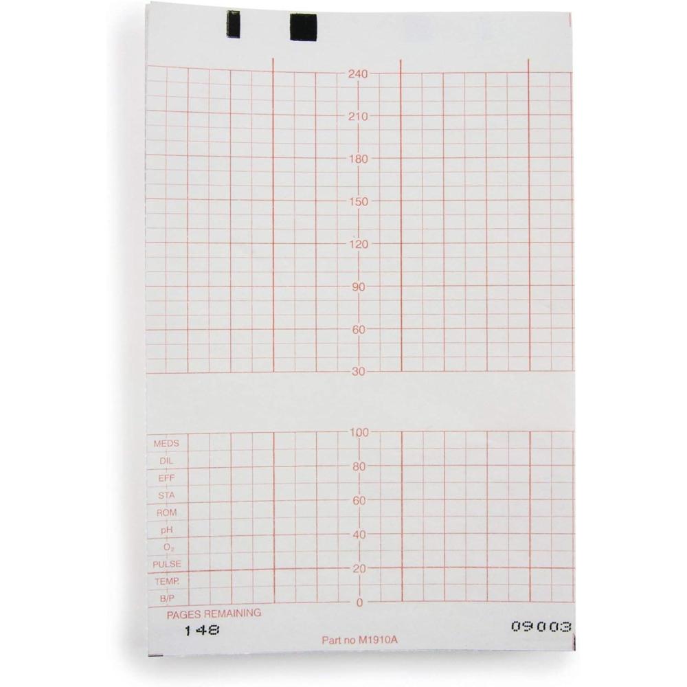 image:imageMcKesson Fetal Monitoring Paper Red Grid Thermal Paper 6 in x 47 ft 150 Count 1 Pack