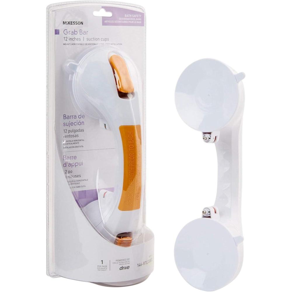 image:imageMcKesson Grab Bar for Bath and Showers SuctionCup Plastic 12 in 3 Count12 Inch Length 3 ct