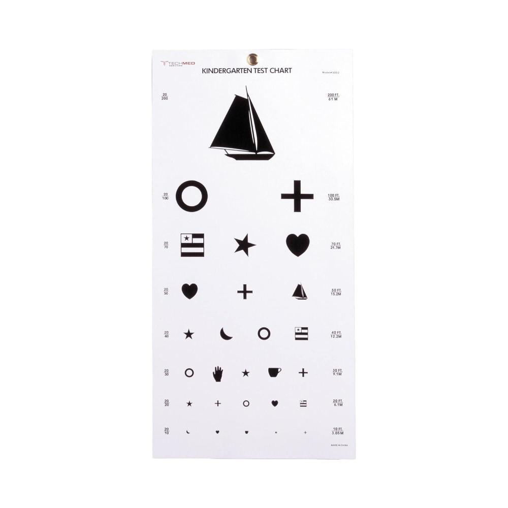 image:imageMcKesson Kindergarten Eye Test Charts with Shapes  Plastic NonReflective Matte Finish 20 ft Test Distance  11 in x 22 in 1 Count