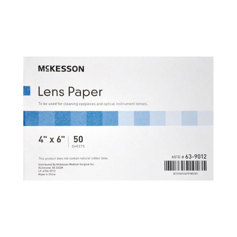 image:imageMcKesson Lens Cleaning Paper for Glasses Eyepieces Optical Instruments  Thin Lens Paper for Microscopes Cameras  4 in x 6 in 12 Count