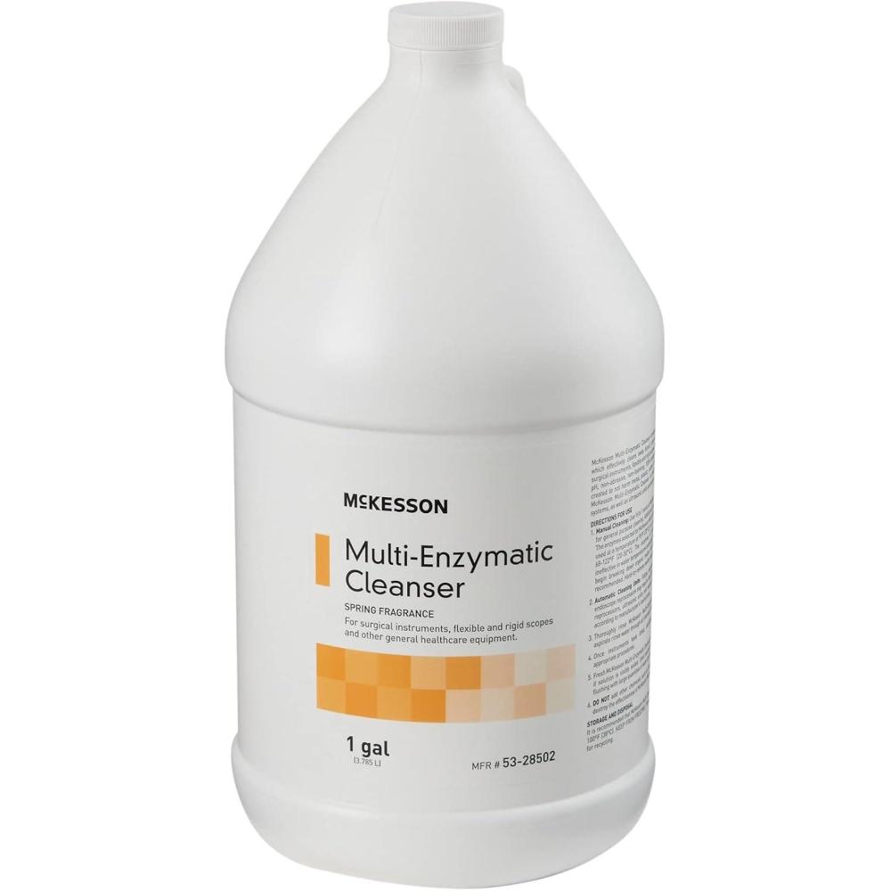 image:imageMcKesson MultiEnzymatic Cleanser for Surgical Instruments amp General Healthcare Equipment 1 Gallon Pack of 4 Spring Fresh1 Count Pack of 4